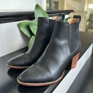 Madewell genuine, leather ankle, booties, versatile, clean women’s 7.5